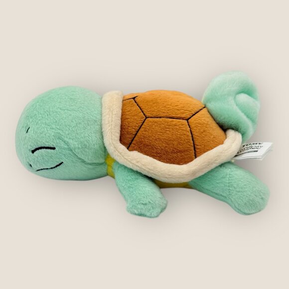 Pokemon TOMY Sleeping Squirtle 8" Plush Toy Stuffed Animal Collectible - Picture 2 of 9
